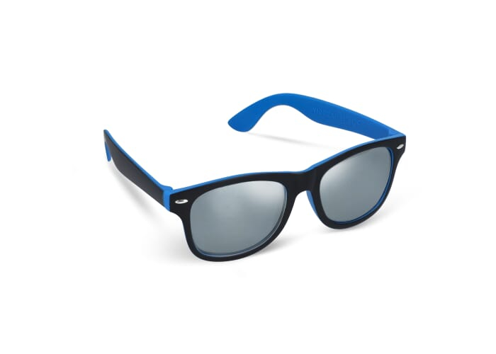 Lunettes de soleil miroir UV400 Tate promotionnelles Bleu clair